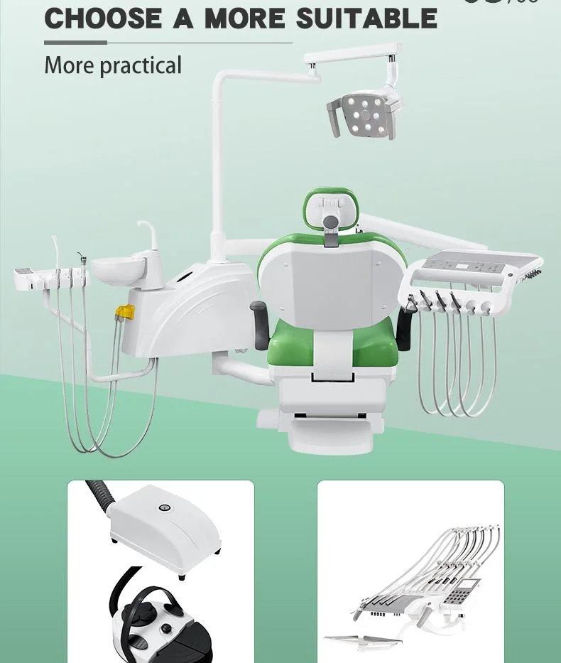 CE Approval High Quality Dental Chair Manufacturer Prices of Dental Chair Unit with 8 Bulbs LED Light Lt-325 QA