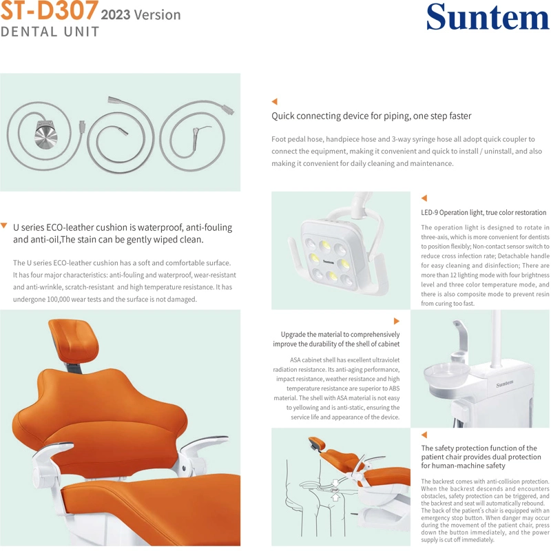 Foshan Suntem ST-D307 Silla Dental Equipment Dental Chair Unit