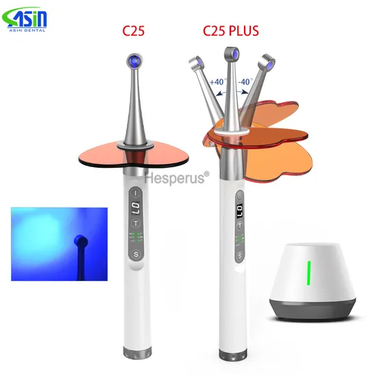 360 Angle Rotating C25/C25 Plus Dental Blue Light Wireless LED 1 Second Curing Lamp 