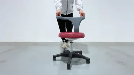 Premium Dental Stool with Height Adjustment and Back Support 
