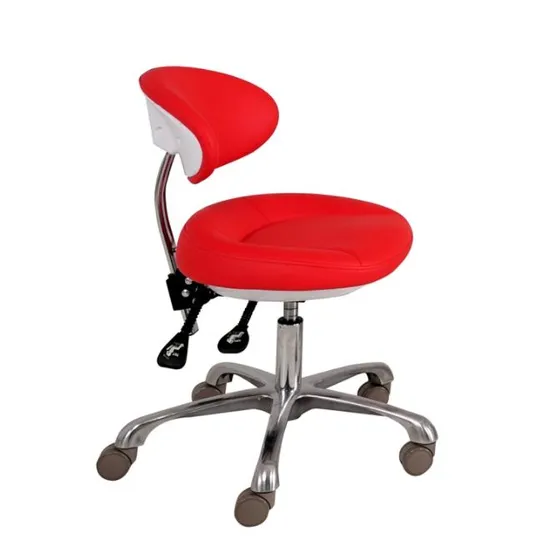 Adjustable with Footrest Modern Leather Hot Sale Dentist Dental Stool with Adjust Seat Tilt and Backrest Hot Sale Model 