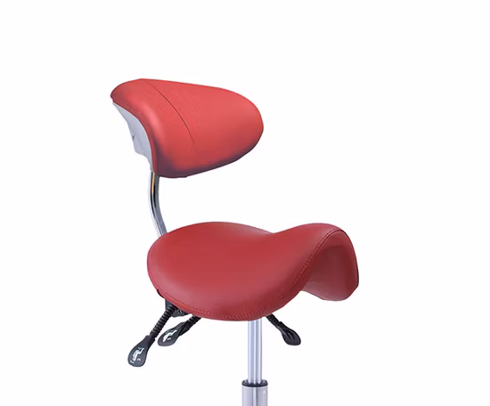 High Quality Leather Saddle Dental Stool for Dentist