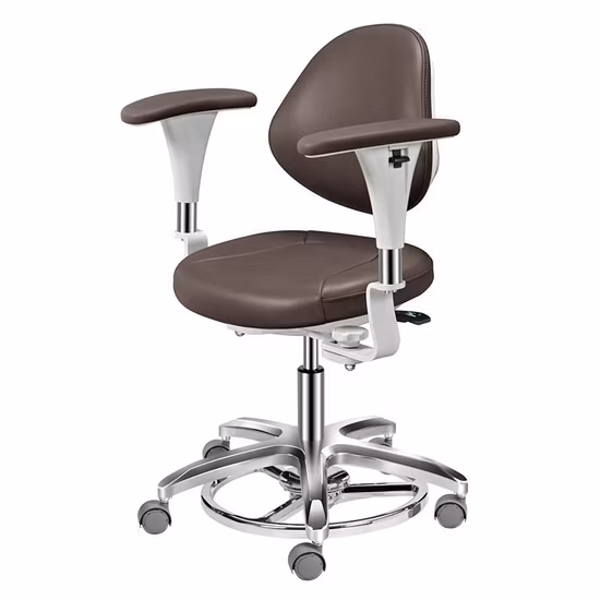 Dentistry Microscope Chair Surgeon Chairs Adjustable Armrests Dental Medical Surgical Stool with Pedal